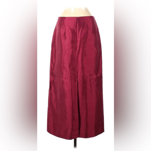 Talbots Burgundy Silk/Wool Blend Skirt - Picture 2 of 6